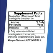 Superior Source Melatonin 1 mg - Healthy Sleep Support Supplement for Adults - Melatonin Formula with Chamomile Aids Relaxation & Restful Sleep - 100 Sublingual Dissolving Tablets