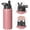 Black-5, variant on Christmas 18 oz Insulated Stainless Steel Water Bottle with Straw & Cleaning Brush , Leakproof, BPA-Free, 304 Stainless Steel, Wide Mouth, Travel Mug for Car, Gym, Office