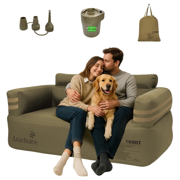 Sofá inflable Luxchoice portátil para acampar con bomba