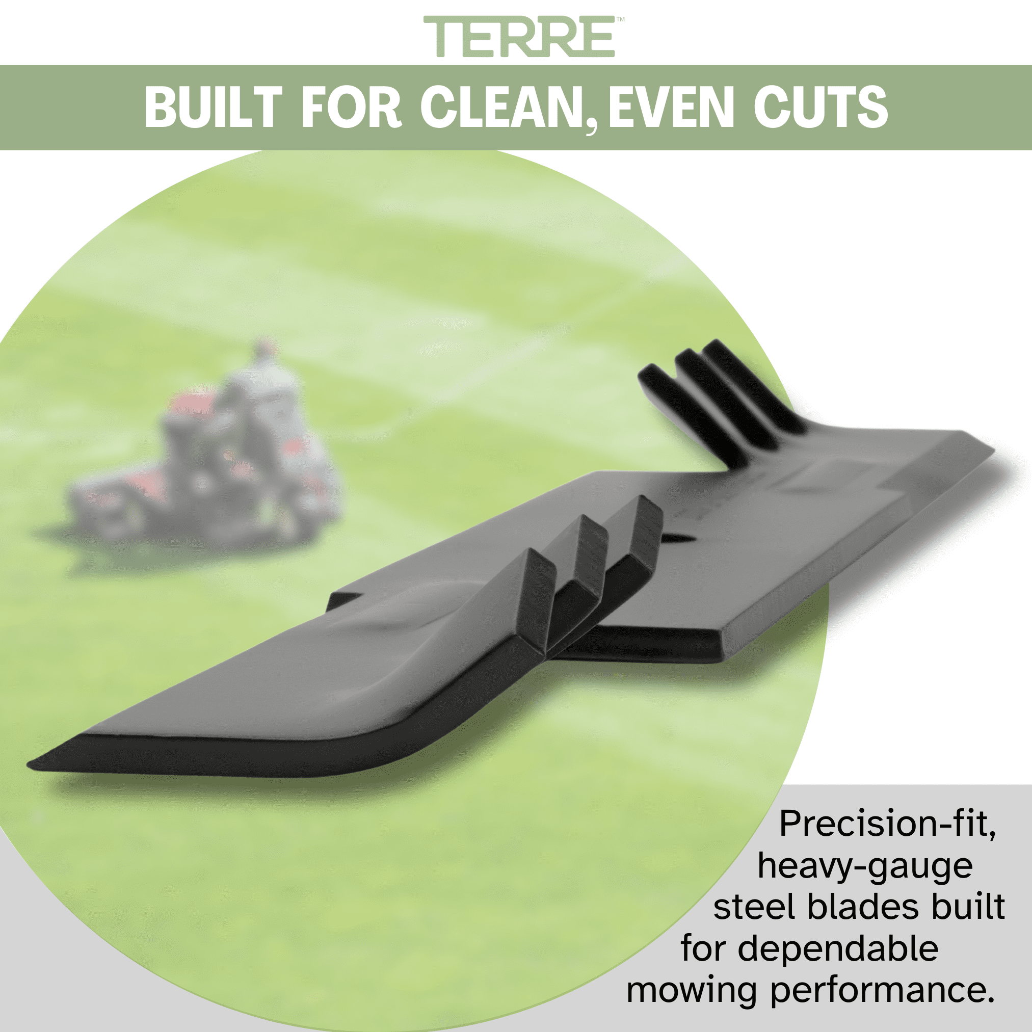 Terre Mulching Lawn Mower Blades, 42 Inch, for Craftsman and Compatible Models