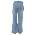 thumbnail image 6 of IDALL Baggy Jeans High Waisted Jeans Women Pants Hole Denim Button Elastic Pocket Waist Jeans Trousers High Loose Women's Jeans Stretchy Jeans Ripped Jeans Blue XL, 6 of 6