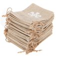 thumbnail image 1 of Bolsa con cordón de 25 uds., bolsa de regalo con patrón de nieve de lino, artesanía DIY para fiesta de boda y Navidad, 1 of 5