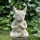 thumbnail image 4 of Estatua de Buda con forma de perro de yoga zen, pose de oración coleccionable para decoraciones de jardín zen al aire libre, figura de bulldog sentado de meditación tallada a mano (8 x 10 x 15 cm), 4 of 5
