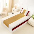 thumbnail image 4 of Homewish Vintage Vertical Lines Twin Sheets,Contemporary Stripe Bedding,Red,3 Pieces,1 Fitted Sheet and 1 Pillowcase, 4 of 6