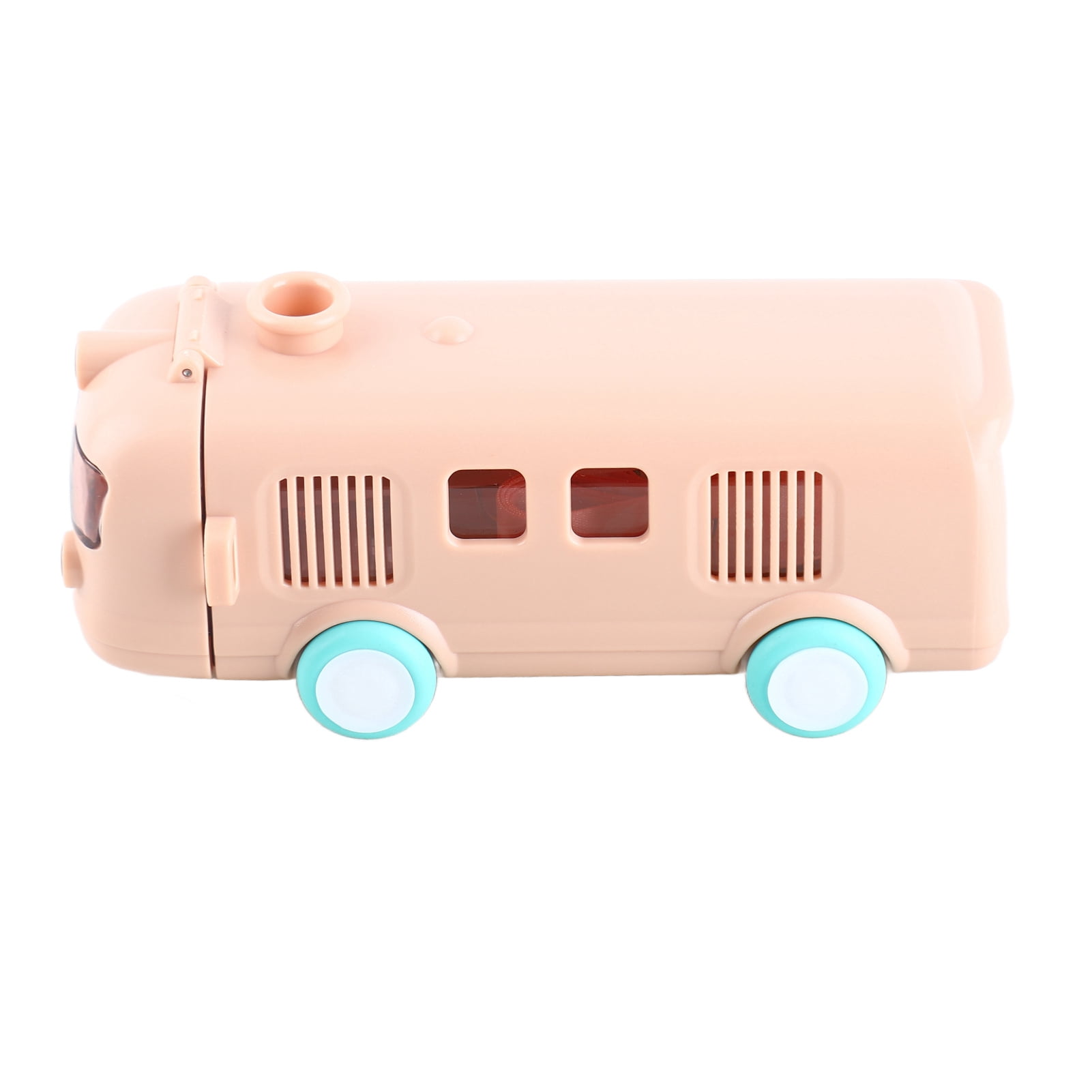 Rupoun Bus Shape Water Bottle with Straw Cute School Bus Portable Leak Proof Tritan Water Cup For Toddler Travel Pink 16.9 oz / 500ml