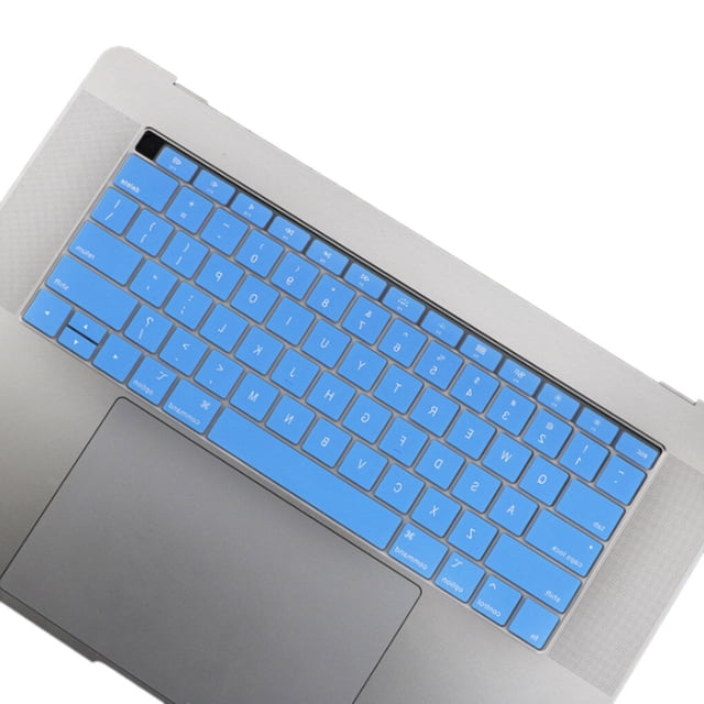 Langgg Keyboard Cover Laptop Waterproof Dustproof Keyboard Silicone Film Replacement for Macbook Air, Half-transparent, Blue