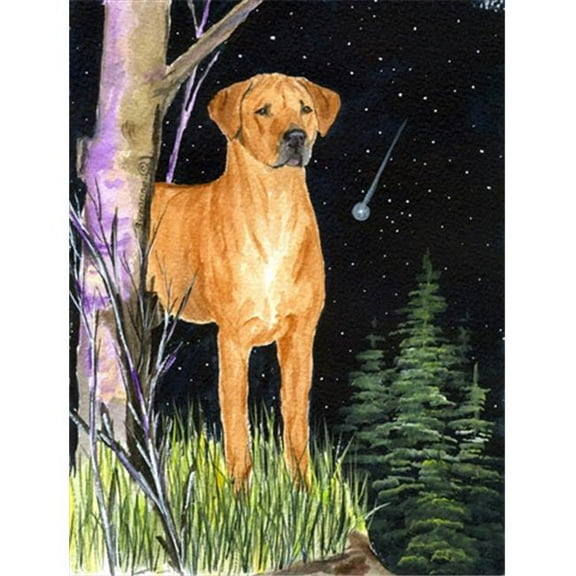 Starry Night Rhodesian Ridgeback Flag - Garden Size, 11 x 15 in.