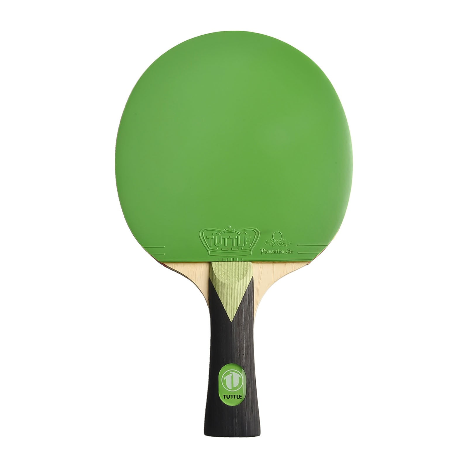 YAAQII for Professional Table Tennis Racket 7-Ply Wood Ping Pong Paddle Long Handle FL Sweat-Absorbing Anti-Skid All-Round Type with Carrying Bag Green