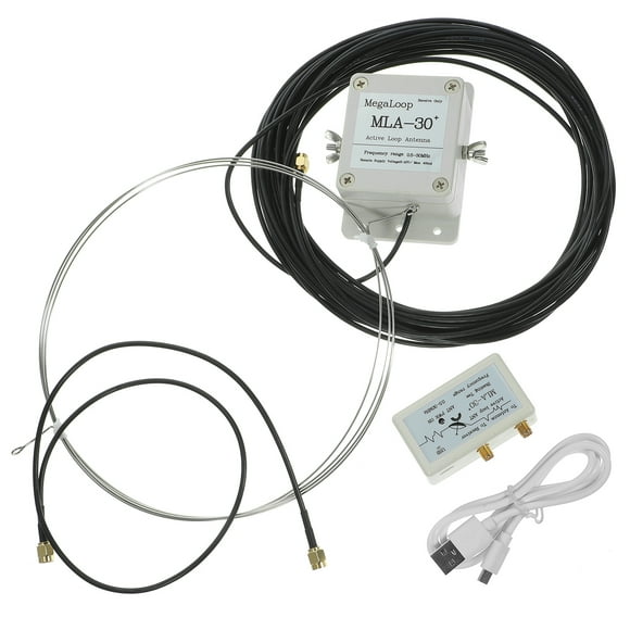 1 juego de antena receptora activa de bajo ruido MLA-30, antena de onda media y onda corta.