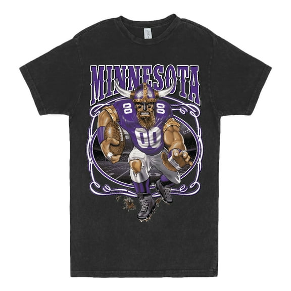 Wild Bobby, Minnesota Fans MIN Fantasy Football, Sports, Unisex Vintage Crewneck Tee, Vintage Black, Small