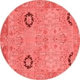thumbnail image 1 of Ahgly Company Indoor Round Oriental Red Traditional Area Rugs, 4' Round, 1 of 4