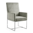 thumbnail image 4 of Manhattan Comfort Element 18.9" Velvet Dining Armchair in Steel Gray (Set of 2), 4 of 9