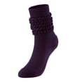 thumbnail image 3 of TELOLY Crew Socks Slouch Socks Medium High Tube Bubble Socks Fashionable and Versatile Socks for Men and Women, Fluffy Cotton Socks, Orange, One Size, 3 of 7