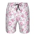 thumbnail image 4 of Naloa Rose Flowers Men's Beach Shorts, Surfing shorts, Swim trunks, Quick Dry Swim Trunks for Surfing Beach Fun - Small, 4 of 9