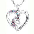 thumbnail image 1 of Queilt Collier Femme Pendentif Cœur Licorne Bijou Cadeau, 1 of 5