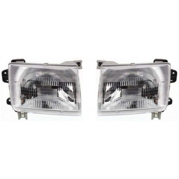 CarLights360: For 2000 2001 Nissan Xterra HEADLIGHT ASSEMBLY Driver and Passenger Side w/Bulbs | DOT Certified - Replaces NI2502121 NI2503121