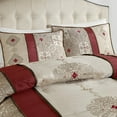 thumbnail image 2 of Gracie Mills 7-Piece Red Jacquard Comforter Set with Decorative Pillows GRACE-8995, 2 of 5