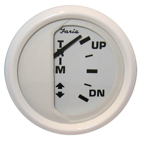 FARIA DRESS WHITE 2" TRIM GAUGE J/E SUZUKI OUTBOARD