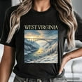 thumbnail image 2 of Scenic West Virginia State New River Gorge Bridge T-Shirt, Landscape Appalachian Tee and Souvenir, 2 of 6