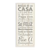 Stupell Industries Reglas De La Casa Regulaciones Frase Motivacional, 7 x 17, Design by Stephanie Workman Marrott