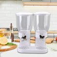 thumbnail image 4 of Cereal Dispenser, Dry Food Dispenser Even Distribution Dual Containers ABS  For Kitchen White, 4 of 8