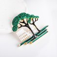 thumbnail image 2 of Bonito edificio de aleación de moda con broche de árbol, joyería para mujer, 2 of 6