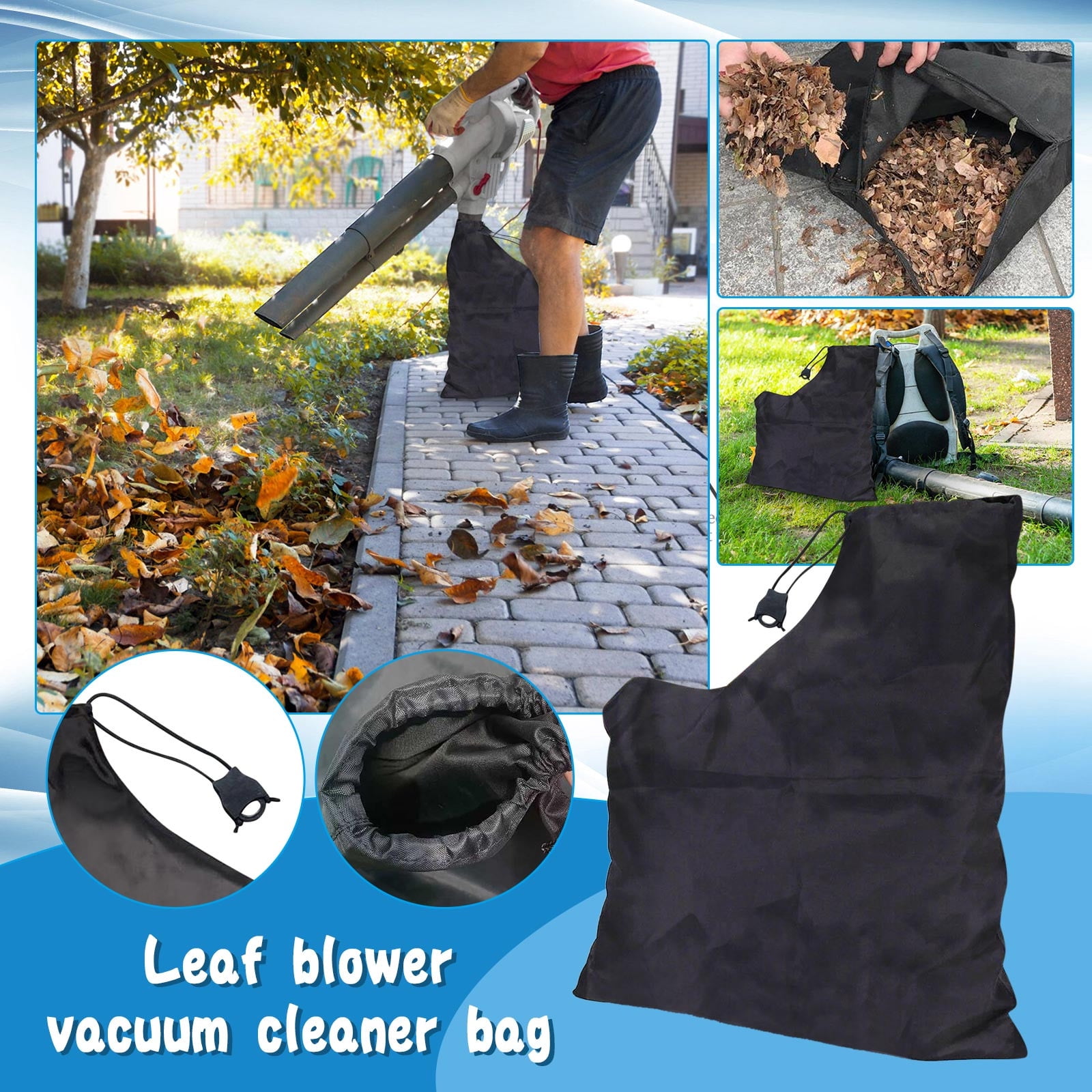 Leaf Blower Vac Vacuum Bag Lawn Shredder Polyester Replacement Spare Garden 