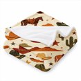 thumbnail image 2 of SPXUBZ Western Cowboy Cactus Flannel Fleece Throw Blanket, Vintage Hat Horse Star Print Soft Cozy Blanket, Country Farmhouse Decor Throw for Couch, 2 of 5