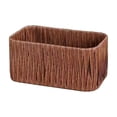 thumbnail image 2 of Toilet Tank Topper Paper Basket - Multiuse Hand Woven Plastic Wicker Basket for Organizing, Rustic Farmhouse Bathroom Decor, Countertop Organizer Storage, 2 of 7