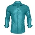 thumbnail image 3 of HXWCHs Men's formal Dress Shirt with Sequins Butofns and Glitter Lapel for Business Casual Work Party Attire M Mint Green, 3 of 7