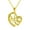 Golden, variant on Cubic Zirconia I Love You Mom Heart Necklace for Women Mother Birthday Gift, 18 Inch Chain