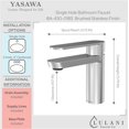 thumbnail image 3 of Lulani Yasawa Stainless Steel 1-Handle Single Hole Bathroom Faucet with Drain Assembly - Brushed Stainless, 3 of 7