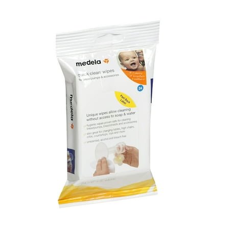 Medela Quick Clean Breast Pump and Accessories Wipes - 24 count