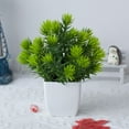 thumbnail image 4 of Artificial Plant Bonsai Anti-Fade Weather-resistant Fine Workmanship Easy Care Colorfast Decorative Multicolor Table Centerpiece Potted Artificial Plant Home Decor, 4 of 7