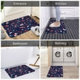 thumbnail image 5 of Rateoe Winter Skiing Snowflakes Pattern Flannel Door Mat Indoor Outdoor Entrance, Waterproof All-Weather Doormat,Fade Resistant, Low Profile Entryway Mat 16x24in, 5 of 7