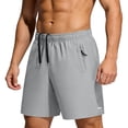 thumbnail image 2 of DailyTrove Men's Athletic Casual Shorts, Elastic Waist Workout Shorts with Side Details, 2 of 7