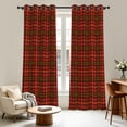 thumbnail image 7 of Tchckioa Retro Red Grid Blackout Curtains,52x96 Inch Grommet Window Drapes for Apartment,2 Panels, 7 of 7