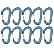 Fusion Climb Contigua Wire Gate Modified D Shape Carabiner Blue 10-Pack