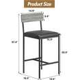 thumbnail image 5 of 2-Piece Pub Table Upholstered Bar Stools, 36" Counter-Height Dining Table & Chairs for Kitchen, Breakfast Nook, Small Apartment, Space-Saving Modern Farmhouse, 5 of 18