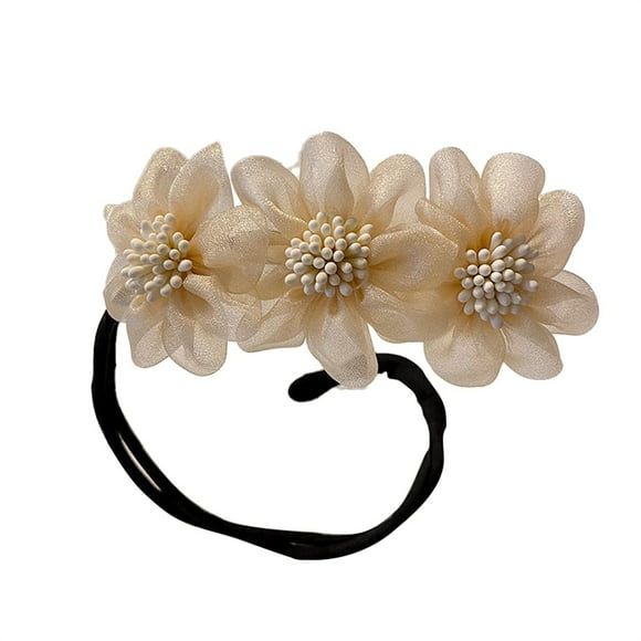 New Hair Curler, Female Flower Ball Head Lazy Head Curler Artifact, Stunning 3 Sec Floral Bun Maker,Headdress Hair Accessories