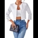 thumbnail image 1 of Chaquetas Casuales para Mujer, Chaqueta Corta con Abertura Frontal S, 1 of 7