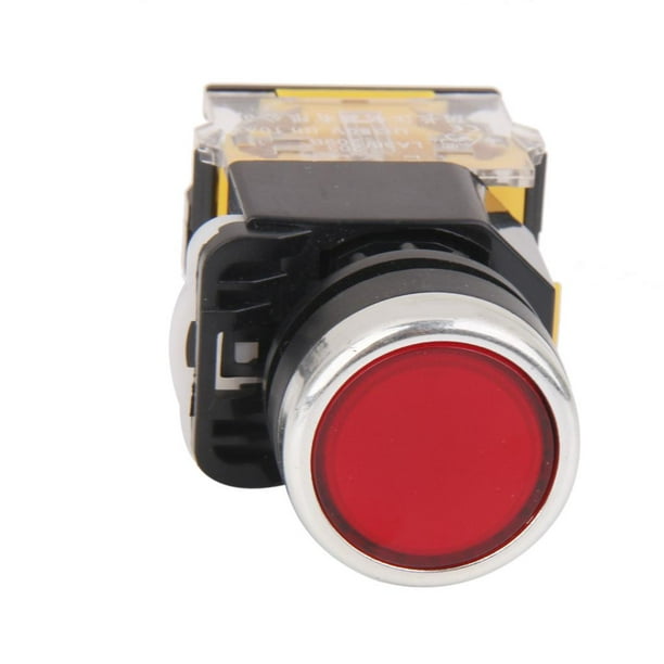 DC / 660V 10A Botón de Señal Rojo Interruptor de Momentánea Resistente Cola Botón pulsador momentáneo