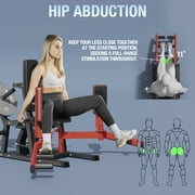 Syedee Hip Abductor Machine, Plate-Loaded Inner and Outer Thigh Machine, Hip Thrusters for Home Gym(2025 Vision)