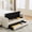 Beige, variant on Eyisean 58.3" Polyester Modern Comfy Upholstered Storage Bench, Space-Saving End of Bed Benches with Trundle Drawer, Durable Solid Wood Bedroom Ottoman Long Bench for Entryway, Living Room, Apartment