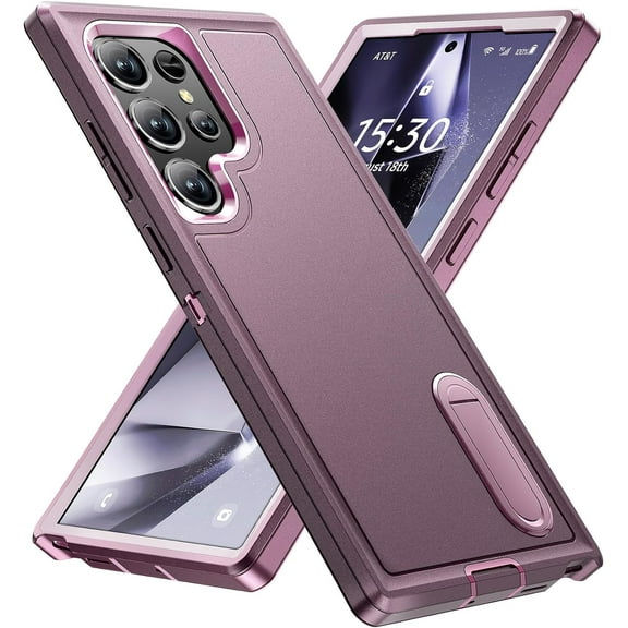 CLS Military Grade Shockproof Back Cover Cell Phone Case for Samsung Galaxy S24 Ultra 5G, Purple