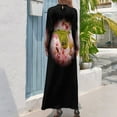 thumbnail image 3 of Vestido largo negro de ojos blancos vestido de verano vestido de noche de mujer vestido de noche de mujer, 3 of 5