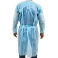 thumbnail image 2 of Blue, Disposable With Sleeves, Elastic Wrists, Disposable Isolation & Surgical Gowns, 25 Count X-Large, 2 of 7