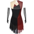 thumbnail image 2 of Haitryli Robe de Patinage Artistique Sans Manches avec Strass et Gants Bourgogne L, 2 of 6
