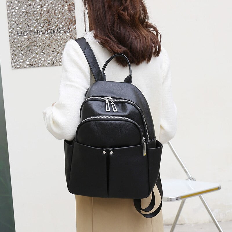 CoCopeaunts High Quality Soft Leather Backpack Bags for Women School Bags  for Teenagers Girls Luxury Portable Back Packs Designer Backpack 