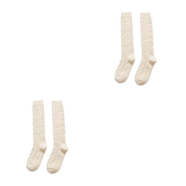 Medias por encima de la rodilla Sonducket calcetines de alta moda para botas uniforme cálido Otoño beige
